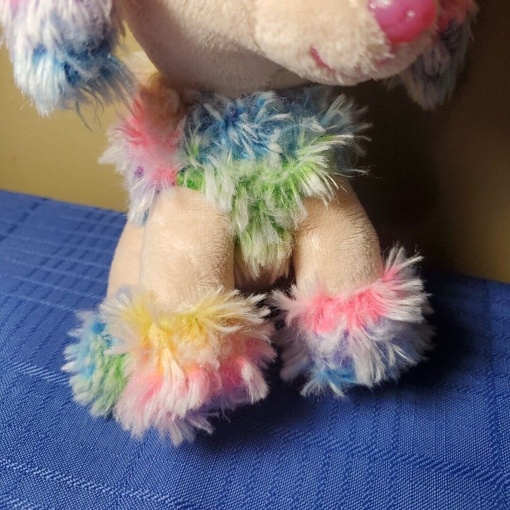 2017 TY Beanie Baby Rainbow Poodle Puppy Plush 6in Stuffed Animal Toy - Picture 8 of 10